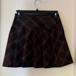 Plaid Brown Skirt